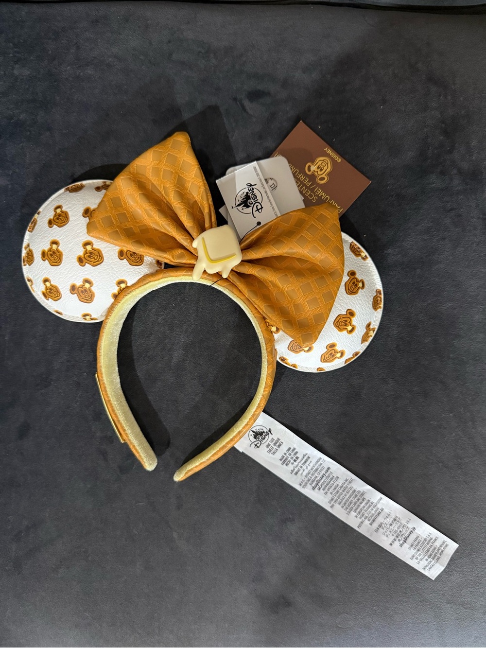 Loungefly Disney parks Mickey Waffle Ear Headband with Bow. HTF NEW Collectible
